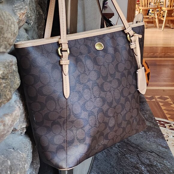 COACH K1321-F28365 Peyton Signature Zip Top Tote Bag - Picture 5 of 15